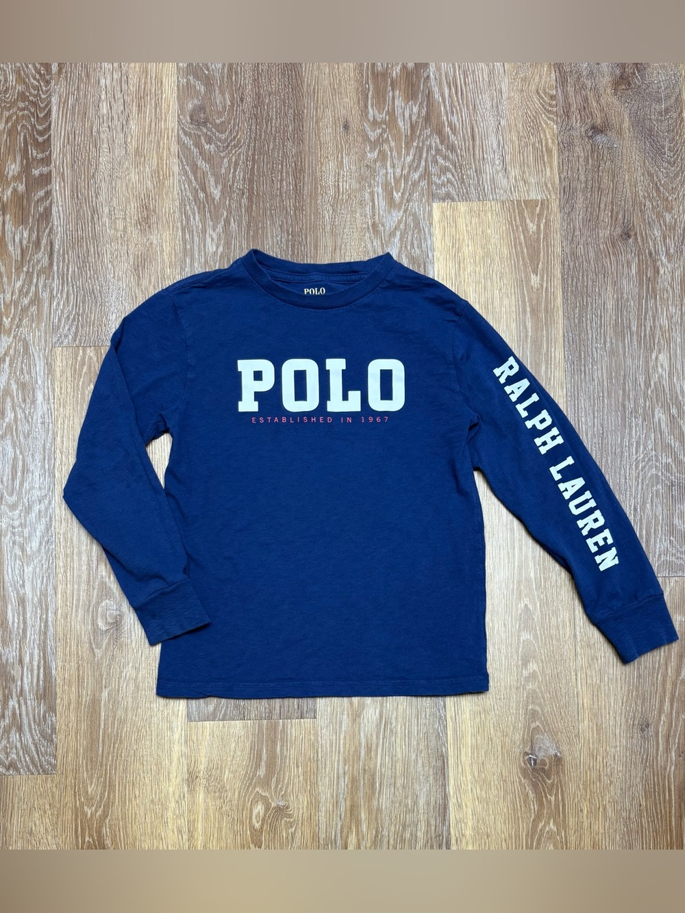 Polo by Ralph Lauren Boys Navy Long-Sleeve Logo Tee